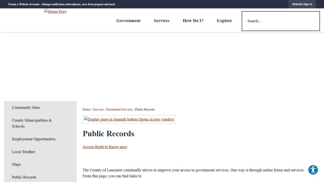 Public Records Lancaster County, PA - Official Website