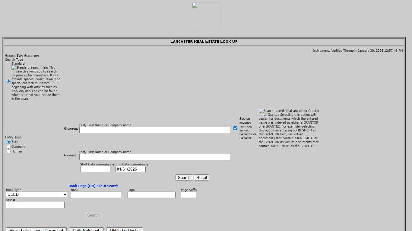 Lancaster County Search Deeds